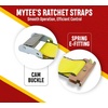 image:imageMytee Products 2x16 Logistic ETrack Cam Buckle Straps with Spring EFittings  2500 lbs Breaking Strength  Cam Buckle Cargo Load Straps for Enclosed Semi Trailers Box Trucks2 x 12