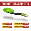 image:imageMytee Products 4 Pack 2x144 Car Tie Down Straps wRatchet Snap Hooks amp 33 Over The Wheel Tire Straps  3333 LBS WLL Heavy Duty Tire Straps for Car Trailer  High Visibility Green WebbingHigh Visibility Green
