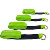 image:imageMytee Products 4 Pack 2x144 Car Tie Down Straps wRatchet Snap Hooks amp 33 Over The Wheel Tire Straps  3333 LBS WLL Heavy Duty Tire Straps for Car Trailer  High Visibility Green WebbingHigh Visibility Green