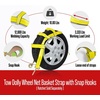 image:imageMytee Products 4 Pack Tow Dolly Wheel Net Basket Straps wSnap Hooks Auto Tie Down No Ratchet4  Pack