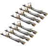 image:imageMytee Products 8 Pack 2 x 12 E Track Ratchet Straps with J Hook amp Spring EFittings 3000 lbs  Grey Heavy Duty Etrack Ratchet Tie Down Strap for Enclosed Trailers Trucks amp Vans8  Pack