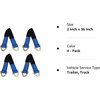 image:imageMytee Products 8 Pack 24 HD Axle Straps Car Hauler Tow Truck Wrecker Wheel Tie Down StrapBlue