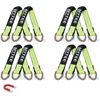 image:imageMytee Products 8 Pack 24 HD Axle Straps Car Hauler Tow Truck Wrecker Wheel Tie Down StrapGreen Magentic