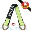 image:imageMytee Products 8 Pack 24 HD Axle Straps Car Hauler Tow Truck Wrecker Wheel Tie Down StrapGreen Magentic