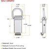 image:imageMytee Products Heavy Duty Adjustable Trailer Stake Pocket D Ring Zinc Coated w 12 Hitch Pin Load limit 5400 lbsamp 4 Adjustable Hole Stake Pocket DRing Tie Down Utility for Flatbed Trucks amp TrailerSilver w Outward Protruding