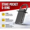 image:imageMytee Products Heavy Duty Adjustable Trailer Stake Pocket D Ring Zinc Coated w 12 Hitch Pin Load limit 5400 lbsamp 4 Adjustable Hole Stake Pocket DRing Tie Down Utility for Flatbed Trucks amp TrailerBlack
