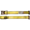 image:imageMytee Products 2 Pack 2 x 12 E Track Ratchet Straps with Spring EFittings 4000 lbs  Yellow Heavy Duty Etrack Ratchet Tie Down Strap for Enclosed Trailers Trucks amp Vans1  Pack