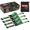image:imageMytee Products 20 Pack 2 x 16 E Track Straps wSpring EFittings  Grey Ratchet Etrack Straps wHeavy Duty 4000 lbs Breaking Strength for Enclosed Trailers Trucks amp VansGreen