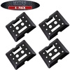 image:imageMytee Products ETrack Tie Down Mini Trailer Plates 6 x 5 2 Etrack amp 2 F Track Slots Heavy Duty Black Steel Bolton Etracks Cargo TieDowns for Trucks Vans Trailers Boats 4 Pack4  Pack
