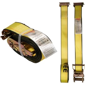 image:imageMytee Products 2 Pack 2 x 12 E Track Ratchet Straps with Spring EFittings 4000 lbs  Yellow Heavy Duty Etrack Ratchet Tie Down Strap for Enclosed Trailers Trucks amp Vans2  Pack
