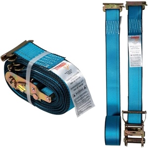 image:imageMytee Products 2 Pack 2 x 20 E Track Straps wSpring EFittings  Blue Ratchet Etrack Straps wHeavy Duty 4000 lbs Breaking Strength for Enclosed Trailers Trucks amp Vans