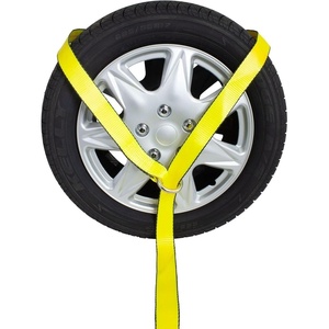 image:imageMytee Products 2 x 12 Winch Lasso Strap with O Ring Safety HI Viz Green Webbing 12 Cordura Sleeve 20 PackYellow