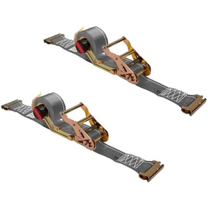 image:imageMytee Products 20 Pack 2 x 16 E Track Straps wSpring EFittings  Grey Ratchet Etrack Straps wHeavy Duty 4000 lbs Breaking Strength for Enclosed Trailers Trucks amp VansGrey Rocker Winder