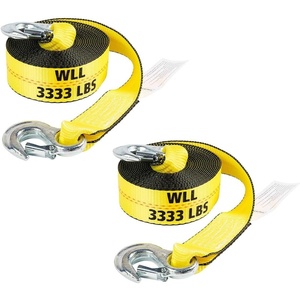 image:imageMytee Products 4 Pack 2 x20 Recovery Tow Strap with Forged Hooks  10000 Breaking Strength Heavy Duty Towing Strap for ATV Accessories  Towing Rope for Towing Vehicles in Roadside Emergency2  Pack