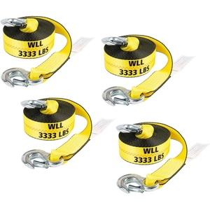 image:imageMytee Products 4 Pack 2 x20 Recovery Tow Strap with Forged Hooks  10000 Breaking Strength Heavy Duty Towing Strap for ATV Accessories  Towing Rope for Towing Vehicles in Roadside Emergency4  Pack