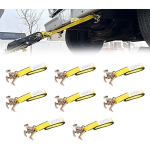 image:imageMytee Products 8 Pack 2 x 8 Recovery Winch Strap with RTJ Cluster Hook  HeavyDuty 3333 lbs WLL Towing Tie Down Strap for Tow Trucks Wreckers amp Flatbed Cargo Securement8  Pack