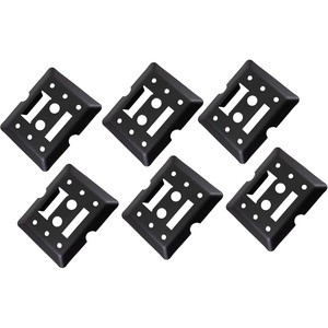 image:imageMytee Products ETrack Tie Down Mini Trailer Plates 6 x 5 2 Etrack amp 2 F Track Slots Heavy Duty Black Steel Bolton Etracks Cargo TieDowns for Trucks Vans Trailers Boats 4 Pack6  Pack