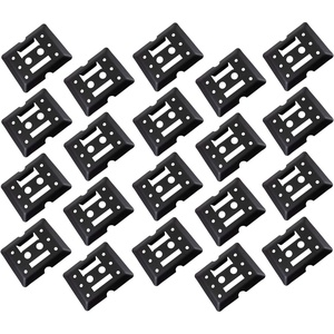 image:imageMytee Products ETrack Tie Down Mini Trailer Plates 6 x 5 2 Etrack amp 2 F Track Slots Heavy Duty Black Steel Bolton Etracks Cargo TieDowns for Trucks Vans Trailers Boats 4 Pack20  Pack