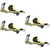 image:imageMytee Products 2 x14 Lasso Ratchet Strap Flat Hook Wheel Net Auto Tow Towing Tie Down4  Pack