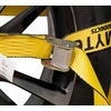 image:imageMytee Products 4 Pack Heavy Duty Car Tie Down Straps  2 x 10 Polyester Wheel Net Straps Yellow 10000 lbs Break Strength for Cars Trailers Trucks UTVs