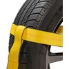 image:imageMytee Products 4 Pack Heavy Duty Car Tie Down Straps  2 x 10 Polyester Wheel Net Straps Yellow 10000 lbs Break Strength for Cars Trailers Trucks UTVs