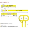 image:imageMytee Products 4 Pack Heavy Duty Car Tie Down Straps  2 x 10 Polyester Wheel Net Straps Yellow 10000 lbs Break Strength for Cars Trailers Trucks UTVs