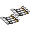 image:imageMytee Products 8 Pack 2 x 16 Replacement Dog Bone Short Strap  HeavyDuty 2 Inch Car Tie Down Short Strap with Sewn Eye LoopBlack