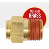 image:imageMytee Products DOT Brass Push to Connect Fitting Air Brake Connector  Male Straight 12 Tube OD x 14 NPT 5 Pack12 Tube x 12 NPT