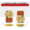 image:imageMytee Products DOT Brass Push to Connect Fitting Air Brake Connector  Male Straight 12 Tube OD x 14 NPT 5 Pack14 Tube x 14 NPT