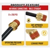 image:imageMytee Products DOT Brass Push to Connect Fitting Air Brake Connector  Male Straight 12 Tube OD x 14 NPT 5 Pack14 Tube x 14 NPT