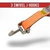 image:imageMytee Products Over The Tire Ratchet Strap wSwivel J Hooks amp Rubber Pads2 x 9 Orange