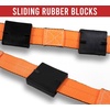 image:imageMytee Products Over The Tire Ratchet Strap wSwivel J Hooks amp Rubber Pads2 x 9 Orange