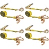 image:imageMytee Products 2 x 8 HeavyDuty Ratchet Strap with RTJ Cluster amp Snap Hooks  3333lbs WLL Car Hauler Tow TieDown for Trucks amp Trailers4  Pack