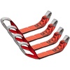image:imageMytee Products 8 Pack 2 x 16 Replacement Dog Bone Short Strap  HeavyDuty 2 Inch Car Tie Down Short Strap with Sewn Eye LoopRed