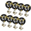 image:imageMytee Products 8 Pack 2 x12 Car Tie Down Ratchet Lasso Straps with Chain Anchor  3335 LBS WLL  Car Hauler Tire Straps for Trailers  Tie Down for UTV Trucks ATV8  Pack