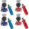 image:imageMytee Products Gladhand Handle Grips Durable Poly Glad Hand Extension Handle Set Red Blue for Truck and Trailers Easier CouplelingGladhands w Extensions  2 Sets