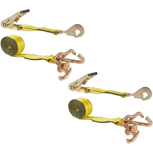image:imageMytee Products 2 x 8 HeavyDuty Ratchet Strap with RTJ Cluster amp Snap Hooks  3333lbs WLL Car Hauler Tow TieDown for Trucks amp Trailers2  Pack