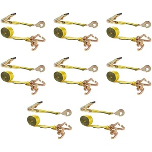 image:imageMytee Products 2 x 8 HeavyDuty Ratchet Strap with RTJ Cluster amp Snap Hooks  3333lbs WLL Car Hauler Tow TieDown for Trucks amp Trailers8  Pack