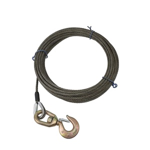 image:imageMytee Products 38 Steel Core Winch Cable with Alloy Swivel Hook 38 x 75 Steel Core 4250 WLL