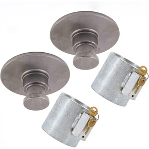 image:imageMytee Products 5th Wheel King Pin Lock Kit Made in USA  Heavy Duty Chrome King Pin Lock with 2 Keys amp A Style King Pin Trailer Hitch Lock Works with RVs Trailers Containers 2  Pack