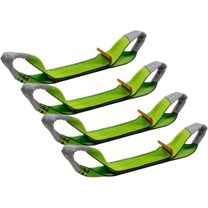 image:imageMytee Products 8 Pack 2 x 16 Replacement Dog Bone Short Strap  HeavyDuty 2 Inch Car Tie Down Short Strap with Sewn Eye LoopSafety Green