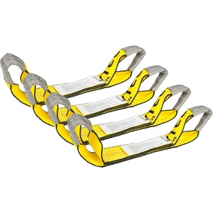 image:imageMytee Products 8 Pack 2 x 16 Replacement Dog Bone Short Strap  HeavyDuty 2 Inch Car Tie Down Short Strap with Sewn Eye LoopYellow
