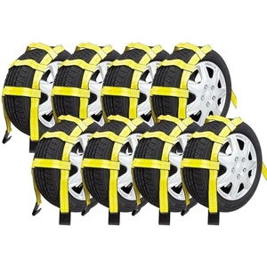image:imageMytee Products 8 Pack Tow Dolly Basket Straps with Flat Hook for 1419 Tires  12000 lbs Breaking Strength  Heavy Duty Wheel Net Auto Car Dolly Tie Down Straps for Universal Vehicle Towing8  Pack