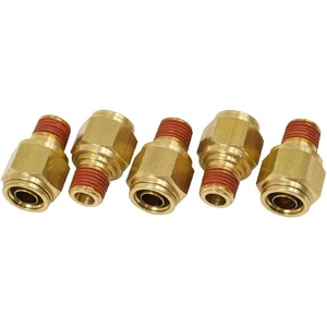 image:imageMytee Products DOT Brass Push to Connect Fitting Air Brake Connector  Male Straight 12 Tube OD x 14 NPT 5 Pack12 Tube x 14 NPT