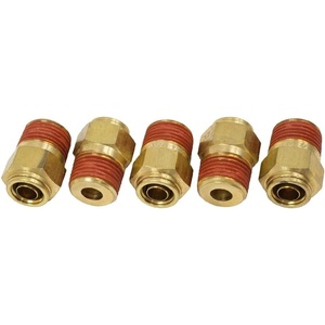 image:imageMytee Products DOT Brass Push to Connect Fitting Air Brake Connector  Male Straight 12 Tube OD x 14 NPT 5 Pack14 Tube OD x 38 NPT