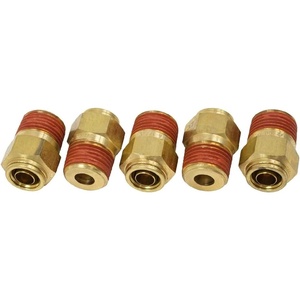 image:imageMytee Products DOT Brass Push to Connect Fitting Air Brake Connector  Male Straight 12 Tube OD x 14 NPT 5 Pack14 Tube x 14 NPT
