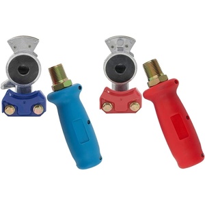 image:imageMytee Products Gladhand Handle Grips Durable Poly Glad Hand Extension Handle Set Red Blue for Truck and Trailers Easier CouplelingGladhands w Extensions  1 Set