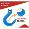 image:imageMytee Products 10 Pack 38 Grade 100 Clevis Foundry Hook  WLL 8800 LBS  Blue Clevis Hook for Towing Lifting amp Rigging1  Pack