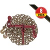 image:imageMytee Products 12 Grade 70 Chain and Binder Kit  Includes 2 12  58 Ratchet Load Binder amp 2 12 x 16 G70 Transport Chain wGrab Hooks  11300 lbs WLL for Flatbed Truck Trailer Tie Down8  Pack