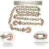 image:imageMytee Products 12 Grade 70 Chain and Binder Kit  Includes 2 12  58 Ratchet Load Binder amp 2 12 x 16 G70 Transport Chain wGrab Hooks  11300 lbs WLL for Flatbed Truck Trailer Tie Down4  Pack
